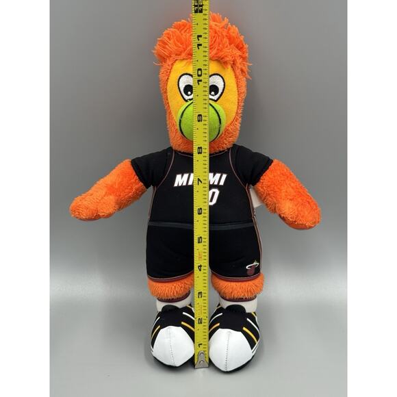 Miami Heat Mascot Burnie 10" Plush Bleacher Creatures Figure NBA 2018 - Picture 2 of 7